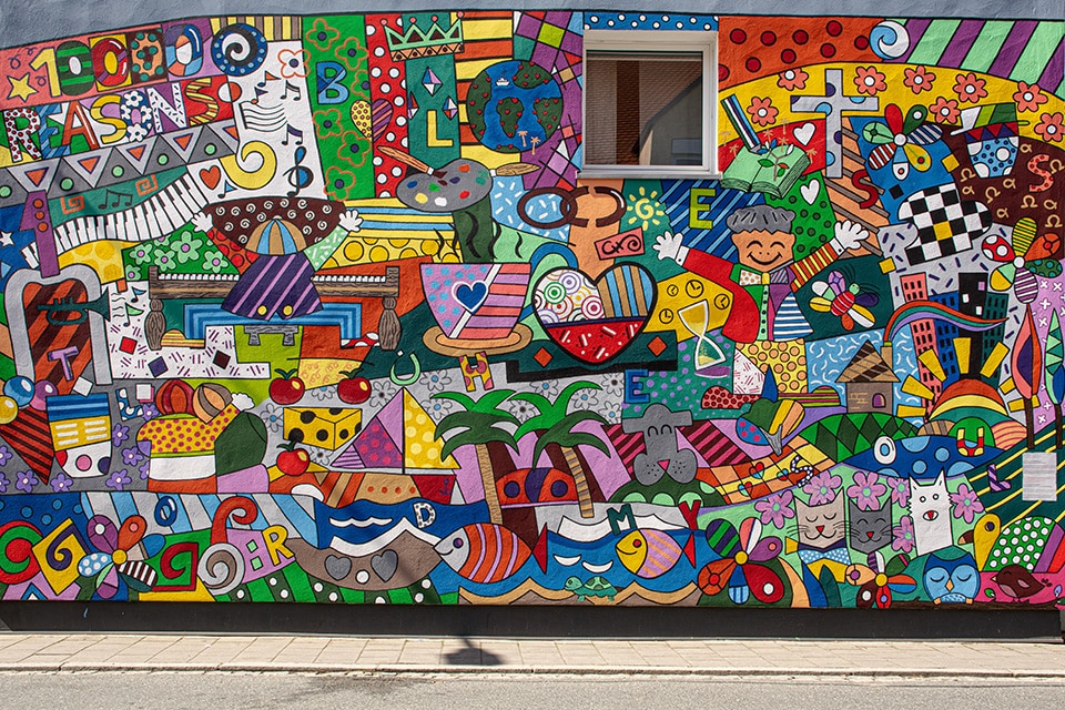 Graffittiwand in der Gartenstraße