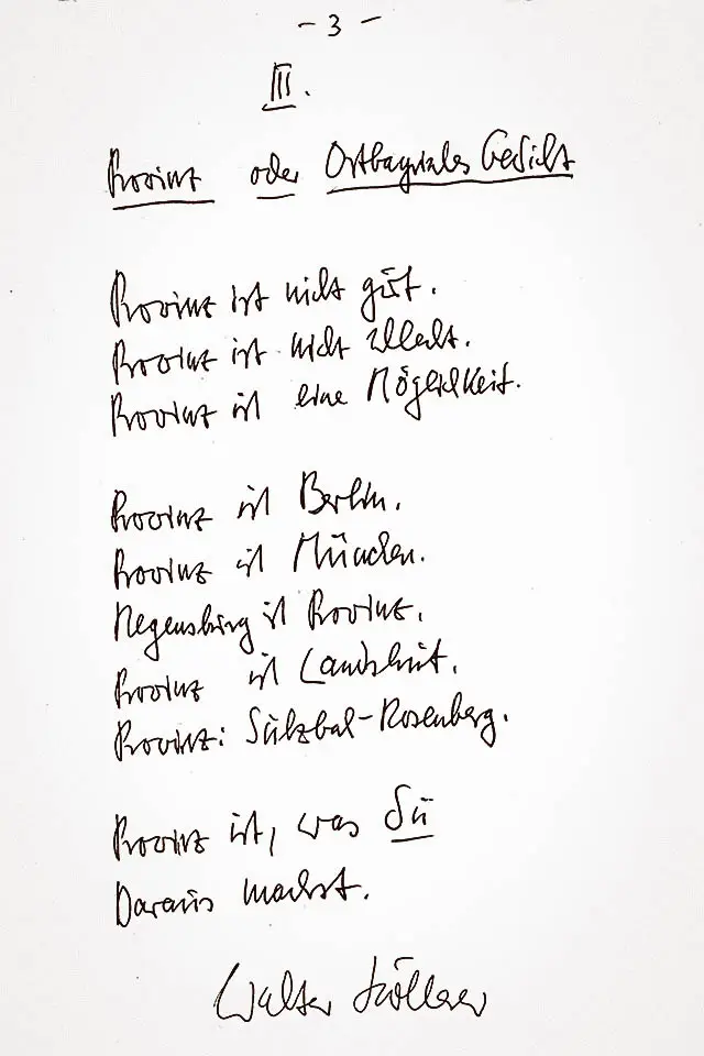 Gedicht "Provinz" von Walter Höllerer