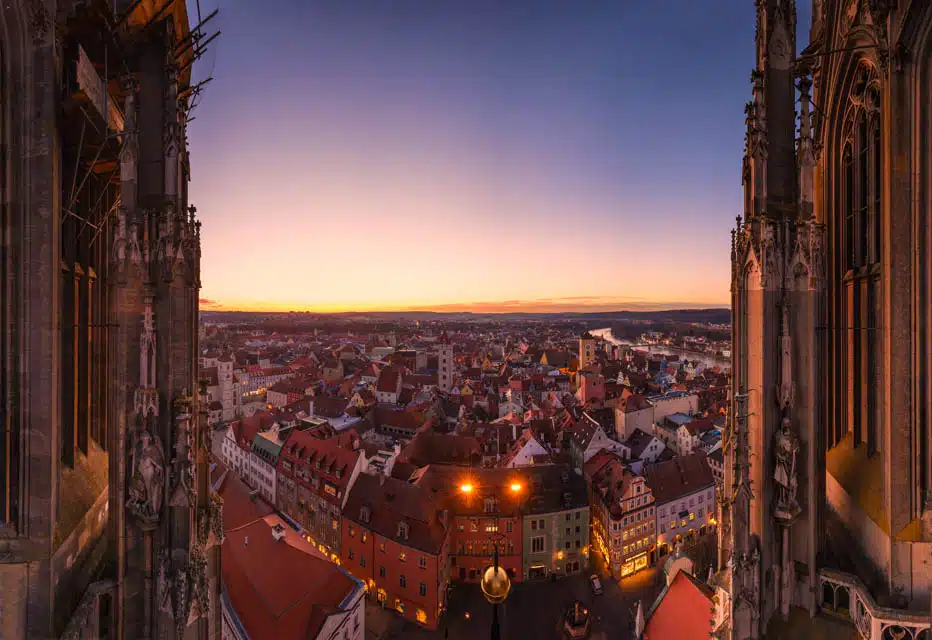 Blick vom Dom auf Regensburg